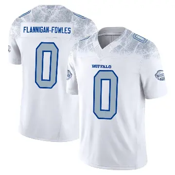 ＃0 Men's Demetrius Flannigan-Fowles White Limited Buffalo Bills 2025 Rivalries Collection Jersey