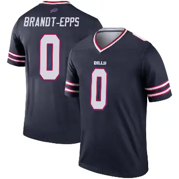 ＃0 Men's Devin Brandt-Epps Navy Legend Buffalo Bills Inverted Jersey