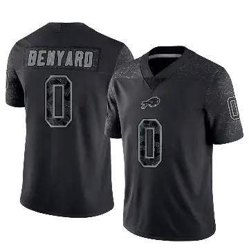 ＃0 Men's Gabriel Benyard Black Limited Buffalo Bills Reflective Jersey