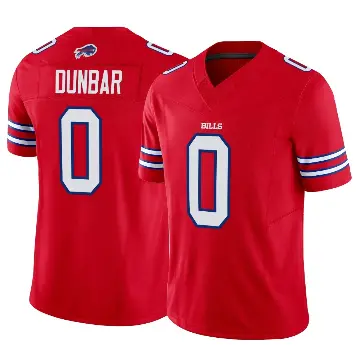 ＃0 Men's Jordan Dunbar Red Limited Buffalo Bills Vapor F.U.S.E. Jersey