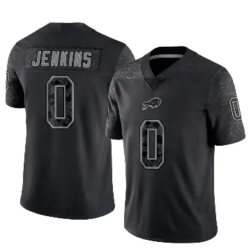 ＃0 Men's Keonta Jenkins Black Limited Buffalo Bills Reflective Jersey
