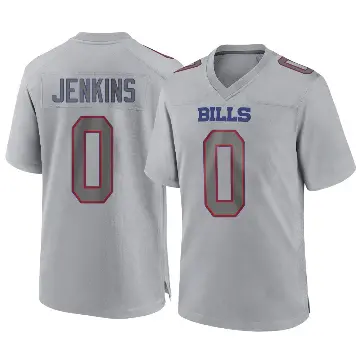＃0 Men's Keonta Jenkins Gray Game Buffalo Bills Atmosphere Fashion Jersey