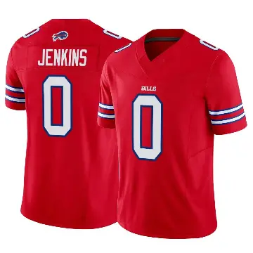 ＃0 Men's Keonta Jenkins Red Limited Buffalo Bills Vapor F.U.S.E. Jersey