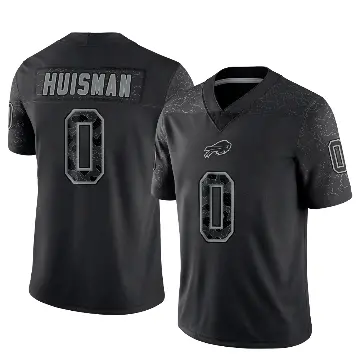 ＃0 Men's Kody Huisman Black Limited Buffalo Bills Reflective Jersey