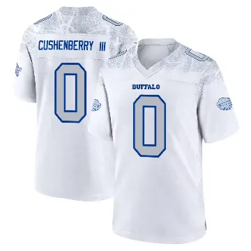 ＃0 Men's Lloyd Cushenberry III White Game Buffalo Bills 2025 Rivalries Collection Jersey