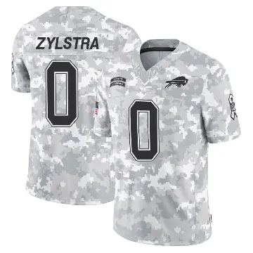 ＃0 Men's Shane Zylstra Arctic Camo Limited Buffalo Bills 2024 Salute to Service Jersey