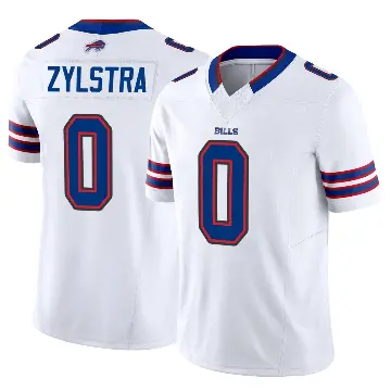 ＃0 Men's Shane Zylstra White Limited Buffalo Bills Vapor F.U.S.E. Jersey
