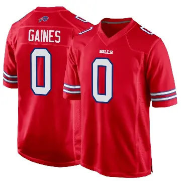 ＃0 Men's Theron Gaines Red Game Buffalo Bills Alternate Jersey