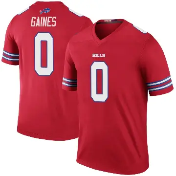 ＃0 Men's Theron Gaines Red Legend Buffalo Bills Color Rush Jersey