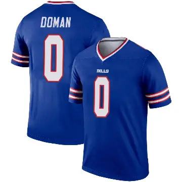 ＃0 Men's Tommy Doman Royal Legend Buffalo Bills Jersey