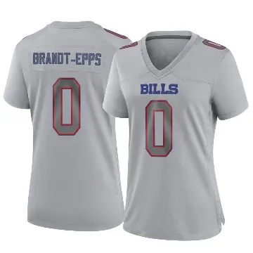 ＃0 Women's Devin Brandt-Epps Gray Game Buffalo Bills Atmosphere Fashion Jersey