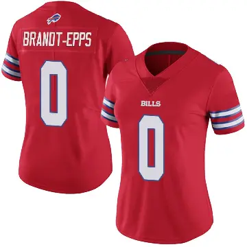 ＃0 Women's Devin Brandt-Epps Red Limited Buffalo Bills Color Rush Vapor Untouchable Jersey