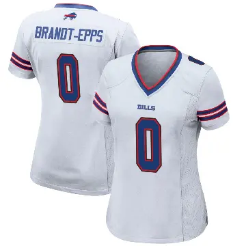 ＃0 Women's Devin Brandt-Epps White Game Buffalo Bills Jersey