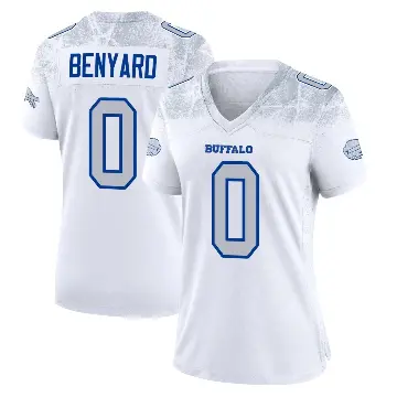 ＃0 Women's Gabriel Benyard White Game Buffalo Bills 2025 Rivalries Collection Jersey