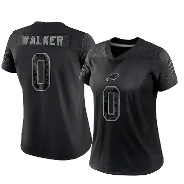 ＃0 Women's Kani Walker Black Limited Buffalo Bills Reflective Jersey