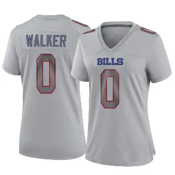 ＃0 Women's Kani Walker Gray Game Buffalo Bills Atmosphere Fashion Jersey