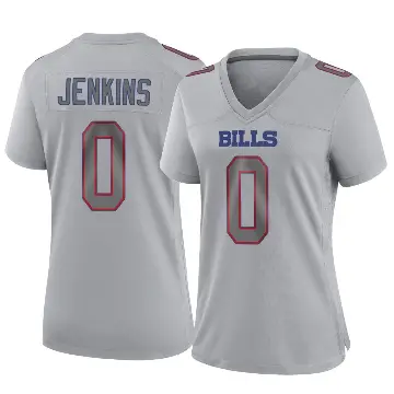 ＃0 Women's Keonta Jenkins Gray Game Buffalo Bills Atmosphere Fashion Jersey