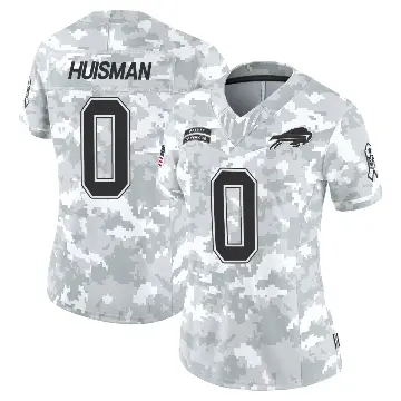 ＃0 Women's Kody Huisman Arctic Camo Limited Buffalo Bills 2024 Salute to Service Jersey