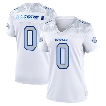 ＃0 Women's Lloyd Cushenberry III White Game Buffalo Bills 2025 Rivalries Collection Jersey