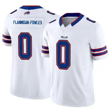＃0 Youth Demetrius Flannigan-Fowles White Limited Buffalo Bills Vapor F.U.S.E. Jersey