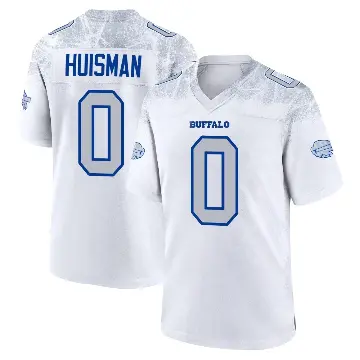 ＃0 Youth Kody Huisman White Game Buffalo Bills 2025 Rivalries Collection Jersey
