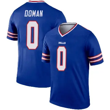 ＃0 Youth Tommy Doman Royal Legend Buffalo Bills Jersey