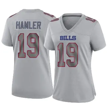 ＃19 Women's KJ Hamler Gray Game Buffalo Bills Atmosphere Fashion Jersey