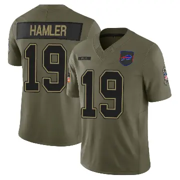 ＃19 Youth KJ Hamler Olive Limited Buffalo Bills 2025 Salute to Service Jersey