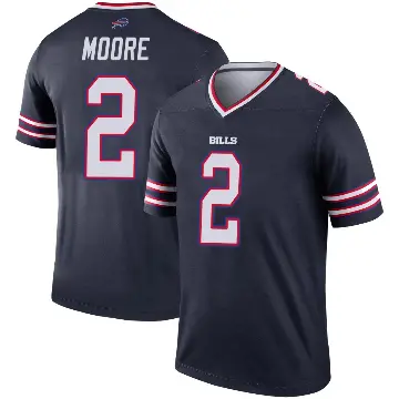 ＃2 Men's DJ Moore Navy Legend Buffalo Bills Inverted Jersey