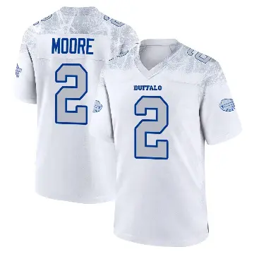 ＃2 Men's DJ Moore White Game Buffalo Bills 2025 Rivalries Collection Jersey