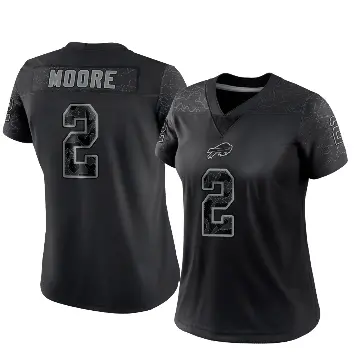 ＃2 Women's DJ Moore Black Limited Buffalo Bills Reflective Jersey