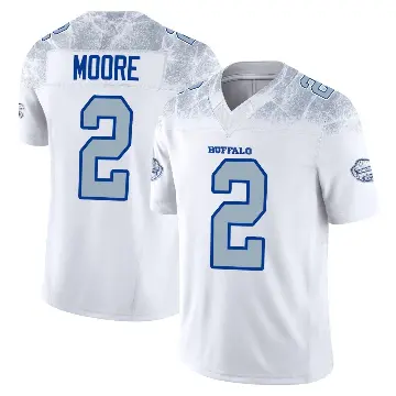 ＃2 Youth DJ Moore White Limited Buffalo Bills 2025 Rivalries Collection Jersey