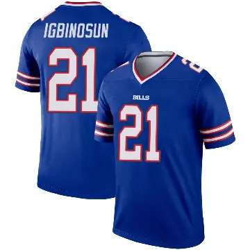 ＃21 Men's Davison Igbinosun Royal Legend Buffalo Bills Jersey