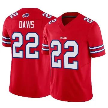 ＃22 Men's Vontae Davis Red Limited Buffalo Bills Vapor F.U.S.E. Jersey