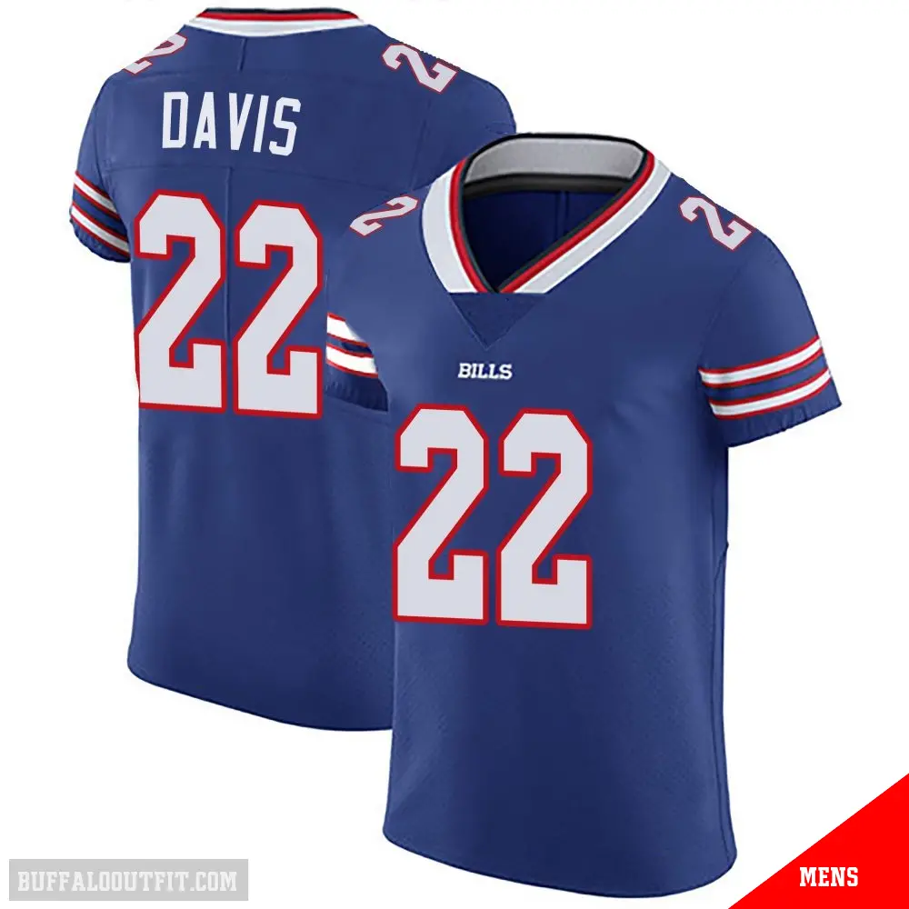 ＃22 Men's Vontae Davis Royal Blue Elite Buffalo Bills Team Color Vapor Untouchable Jersey