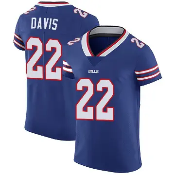 ＃22 Men's Vontae Davis Royal Blue Elite Buffalo Bills Team Color Vapor Untouchable Jersey