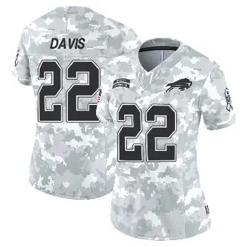 ＃22 Women's Vontae Davis Arctic Camo Limited Buffalo Bills 2024 Salute to Service Jersey