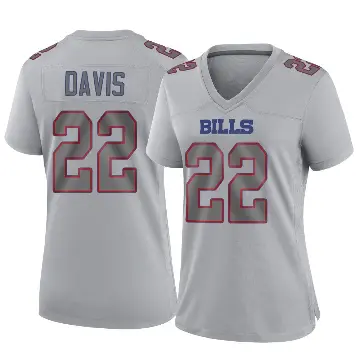 ＃22 Women's Vontae Davis Gray Game Buffalo Bills Atmosphere Fashion Jersey