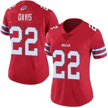 ＃22 Women's Vontae Davis Red Limited Buffalo Bills Color Rush Vapor Untouchable Jersey