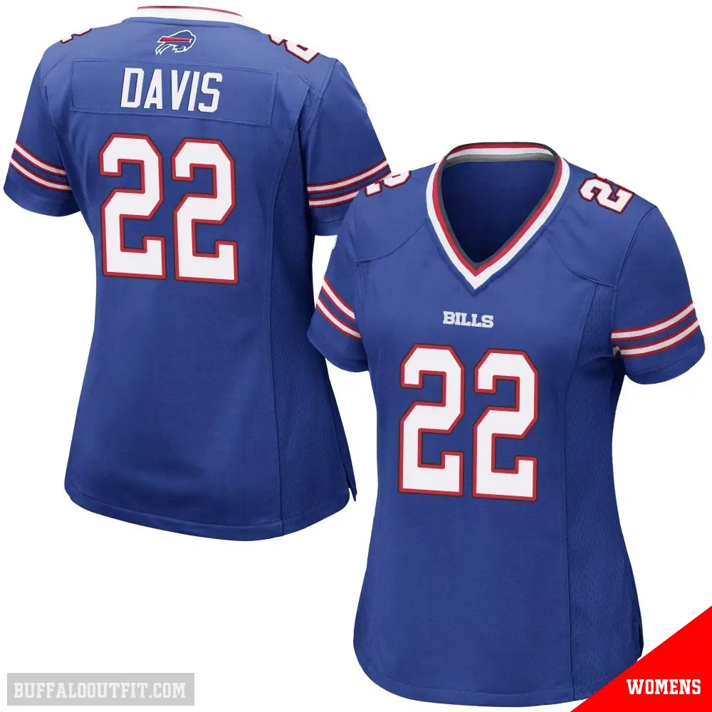 ＃22 Women's Vontae Davis Royal Blue Game Buffalo Bills Team Color Jersey