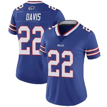 ＃22 Women's Vontae Davis Royal Limited Buffalo Bills Team Color Vapor Untouchable Jersey