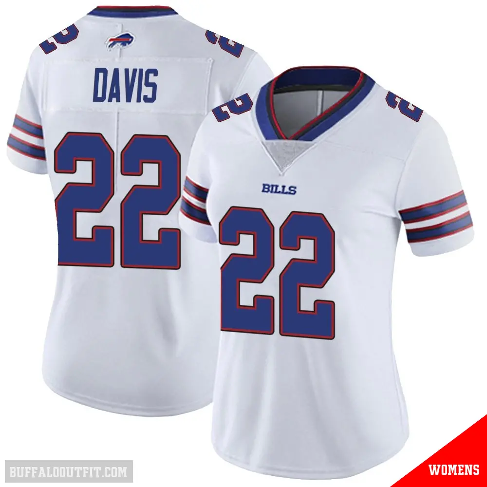 ＃22 Women's Vontae Davis White Limited Buffalo Bills Color Rush Vapor Untouchable Jersey