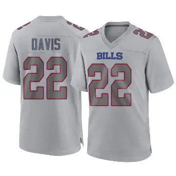 ＃22 Youth Vontae Davis Gray Game Buffalo Bills Atmosphere Fashion Jersey