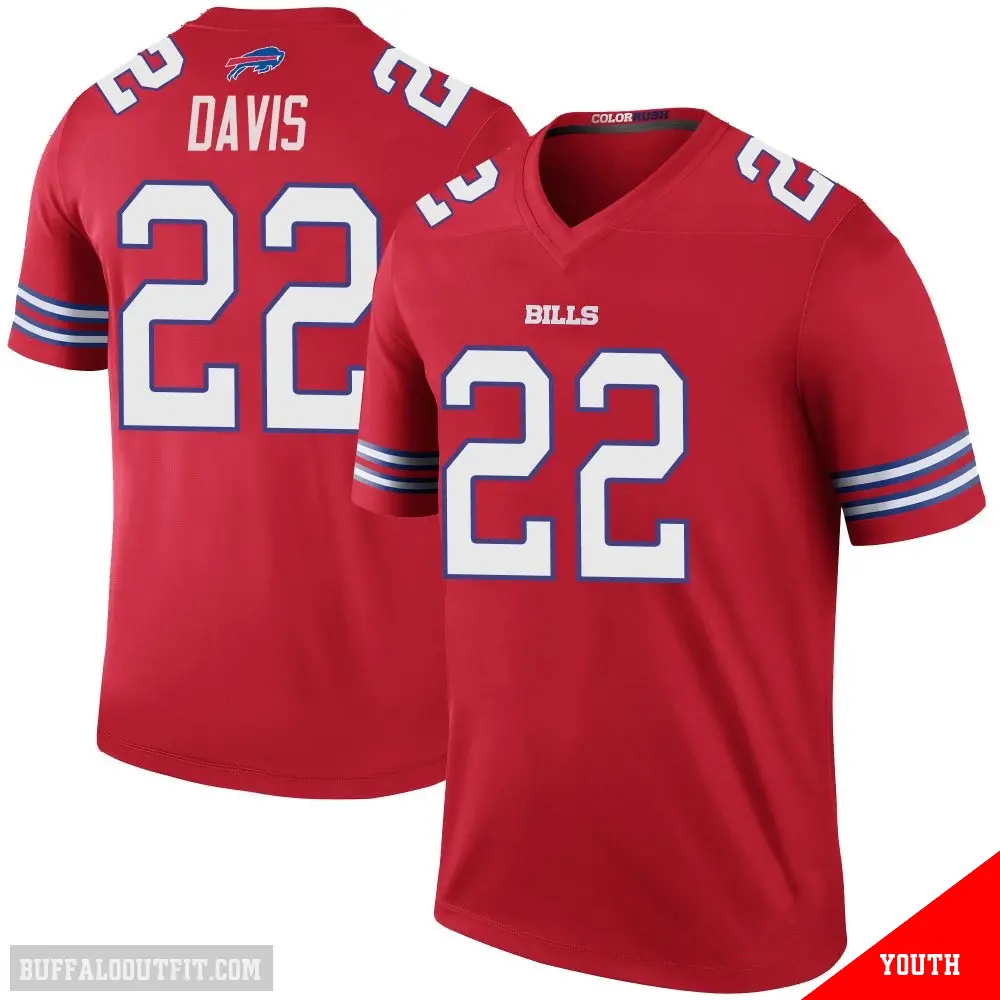 ＃22 Youth Vontae Davis Red Legend Buffalo Bills Color Rush Jersey