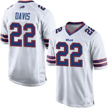 ＃22 Youth Vontae Davis White Game Buffalo Bills Jersey
