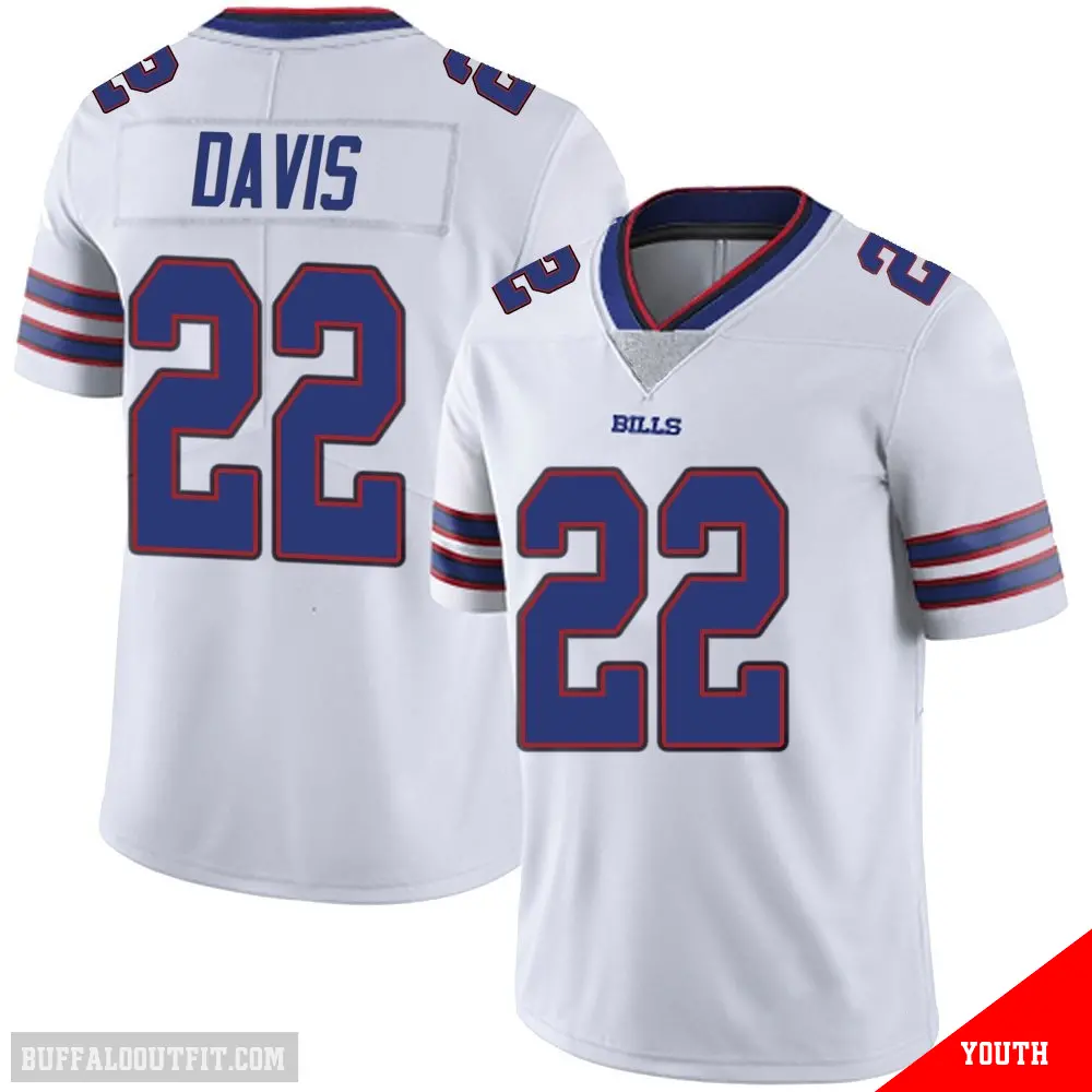 ＃22 Youth Vontae Davis White Limited Buffalo Bills Color Rush Vapor Untouchable Jersey