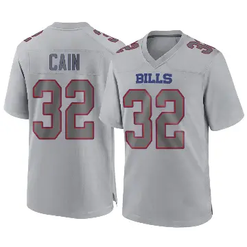 ＃32 Men's Deon Cain Gray Game Buffalo Bills Atmosphere Fashion Jersey