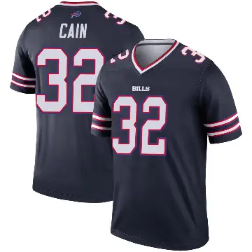 ＃32 Men's Deon Cain Navy Legend Buffalo Bills Inverted Jersey