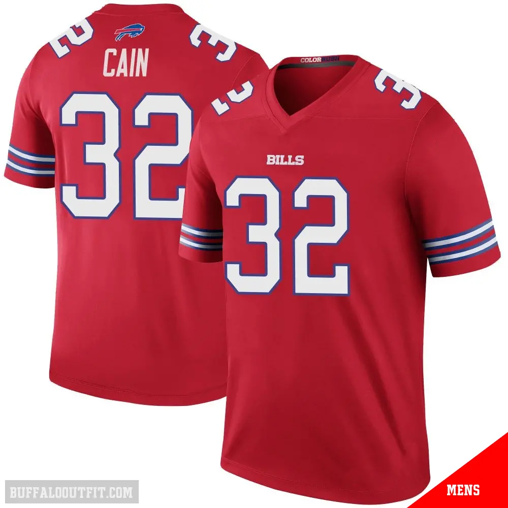 ＃32 Men's Deon Cain Red Legend Buffalo Bills Color Rush Jersey