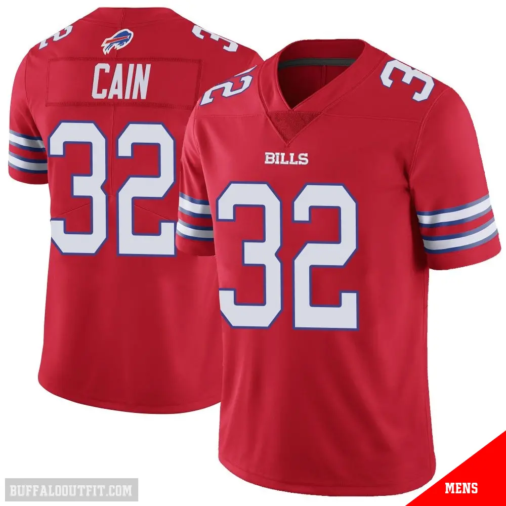 ＃32 Men's Deon Cain Red Limited Buffalo Bills Color Rush Vapor Untouchable Jersey
